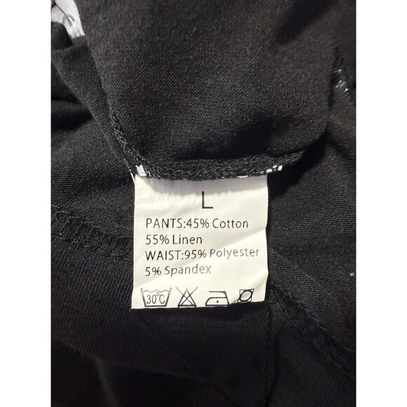 Womens Cotton Linen Blend Maternity Capris Pants, Lounge Pregnancy Cropped Pants - Picture 15 of 15